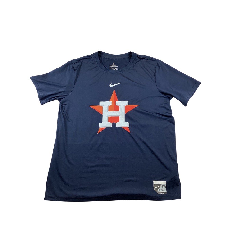 Nike Houston‎ Astros MLB Dri-FIT Mens Navy Blue Performance T-Shirt Large L